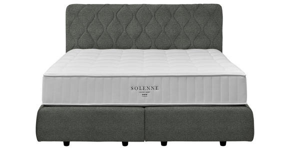 BOXSPRINGBETT 180/200 cm  in Grau  - Schwarz/Grau, Design, Kunststoff/Textil (180/200cm) - Johann Jakob