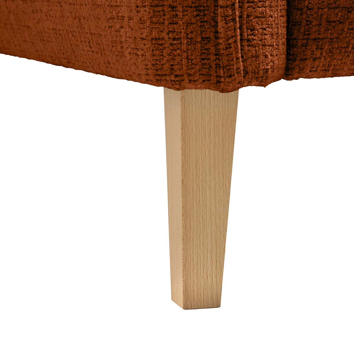 2-SITZER-SOFA in Webstoff Terracotta  - Eichefarben/Terracotta, Modern, Holz/Textil (150/85/92cm) - MID.YOU