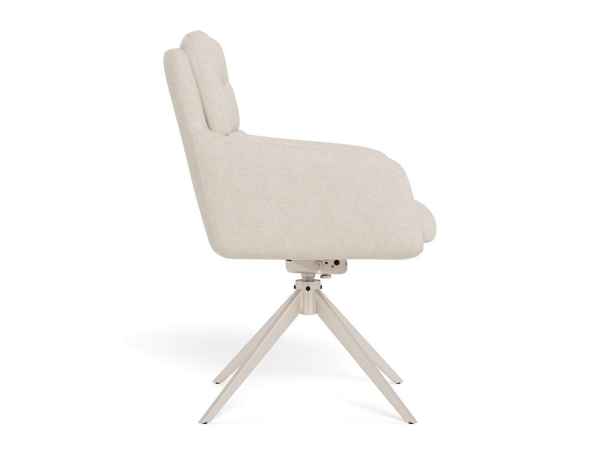 STOLICA SA RUKONASLONOM  siva, bež       - siva/bež, Trendi, metal/tekstil - Carryhome