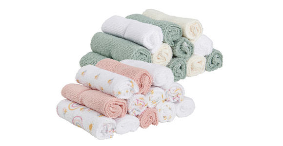 WASCHTUCH  - Creme/Weiß, Basics, Textil (22/22cm) - My Baby Lou