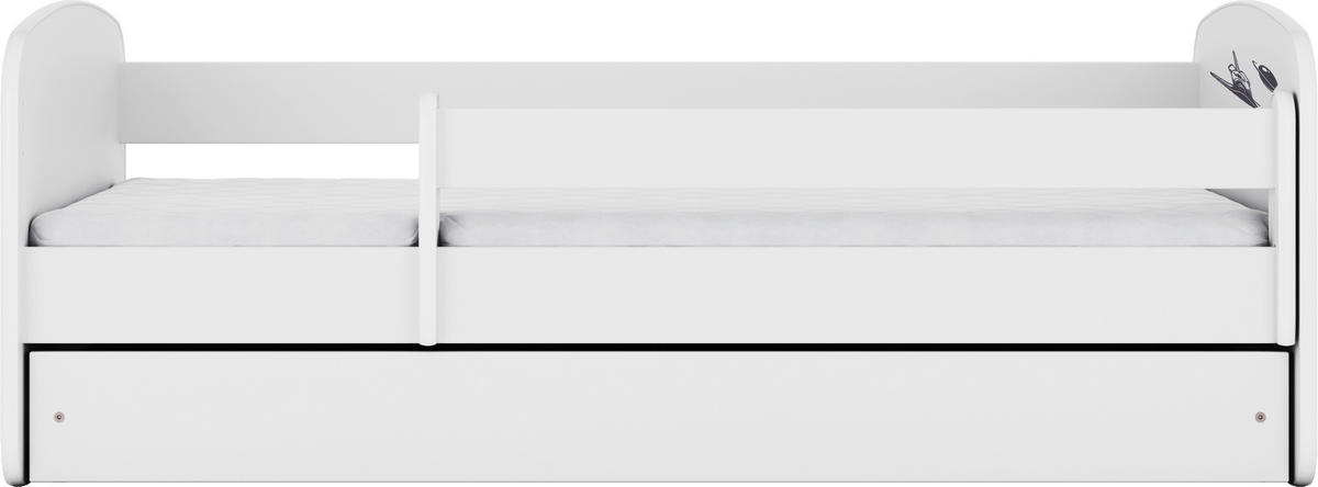 KINDER-/JUNIORBETT - Birkefarben/Weiß, MODERN, Holz/Holzwerkstoff (80/160cm) - MID.YOU