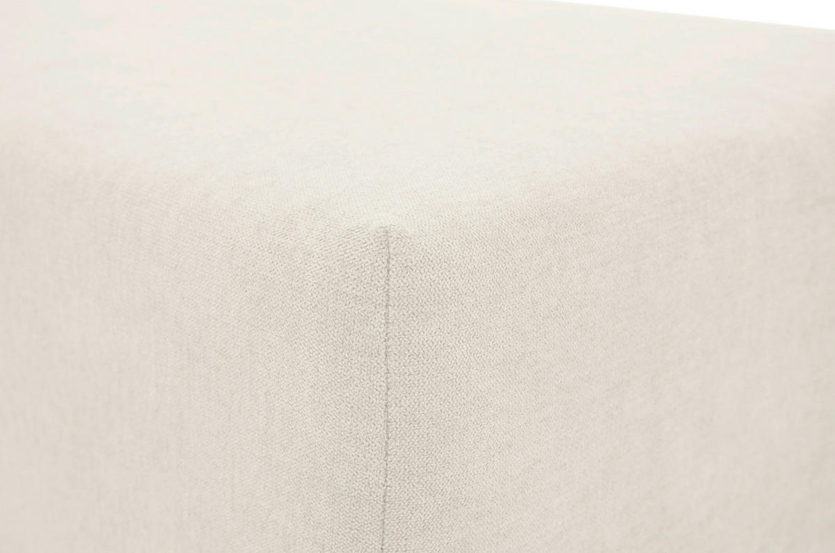ECKSOFA in Mikrofaser Creme  178/248 cm  - Creme/Schwarz, Design, Kunststoff/Textil (178/248cm) - MID.YOU