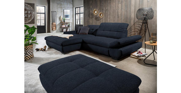 ECKSOFA in Mikrofaser Dunkelgrau  - Dunkelgrau/Schwarz, Design, Textil/Metall (198/290cm) - Xora