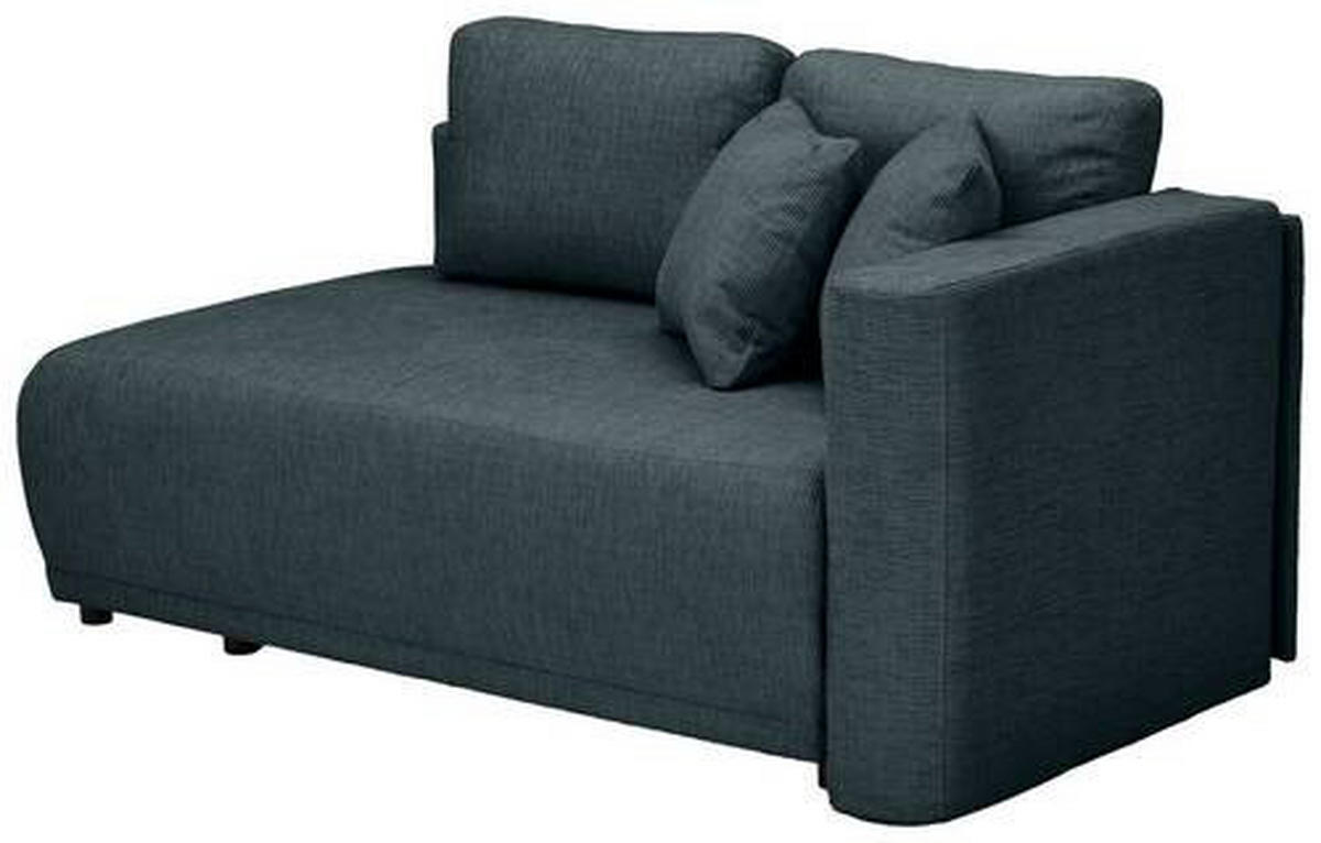 CHAISELONGUE Chenille Dunkelblau  - Schwarz/Dunkelblau, KONVENTIONELL, Kunststoff/Textil (171/73/93cm) - Carryhome