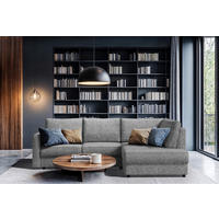 ECKSOFA DELANTO CLOSED Anthrazit Chenille Bettkasten  - Anthrazit, MODERN, Holz/Kunststoff (280/89cm) - Livetastic