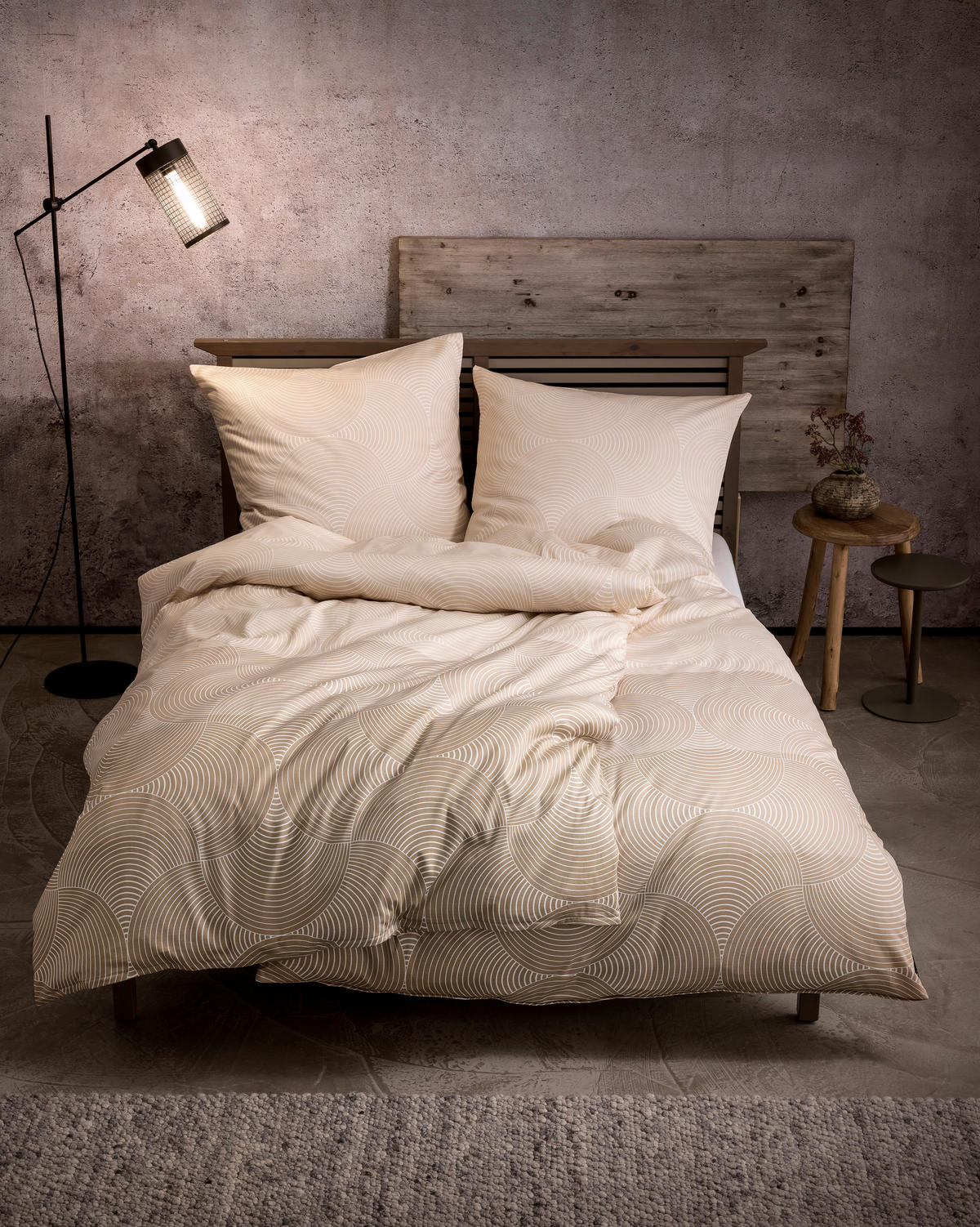 POSTEĽNÁ BIELIZEŇ, satén, prírodná farba, béžová, 140/200 cm - prírodná farba/béžová, Konventionell, textil (140/200cm) - Bugatti