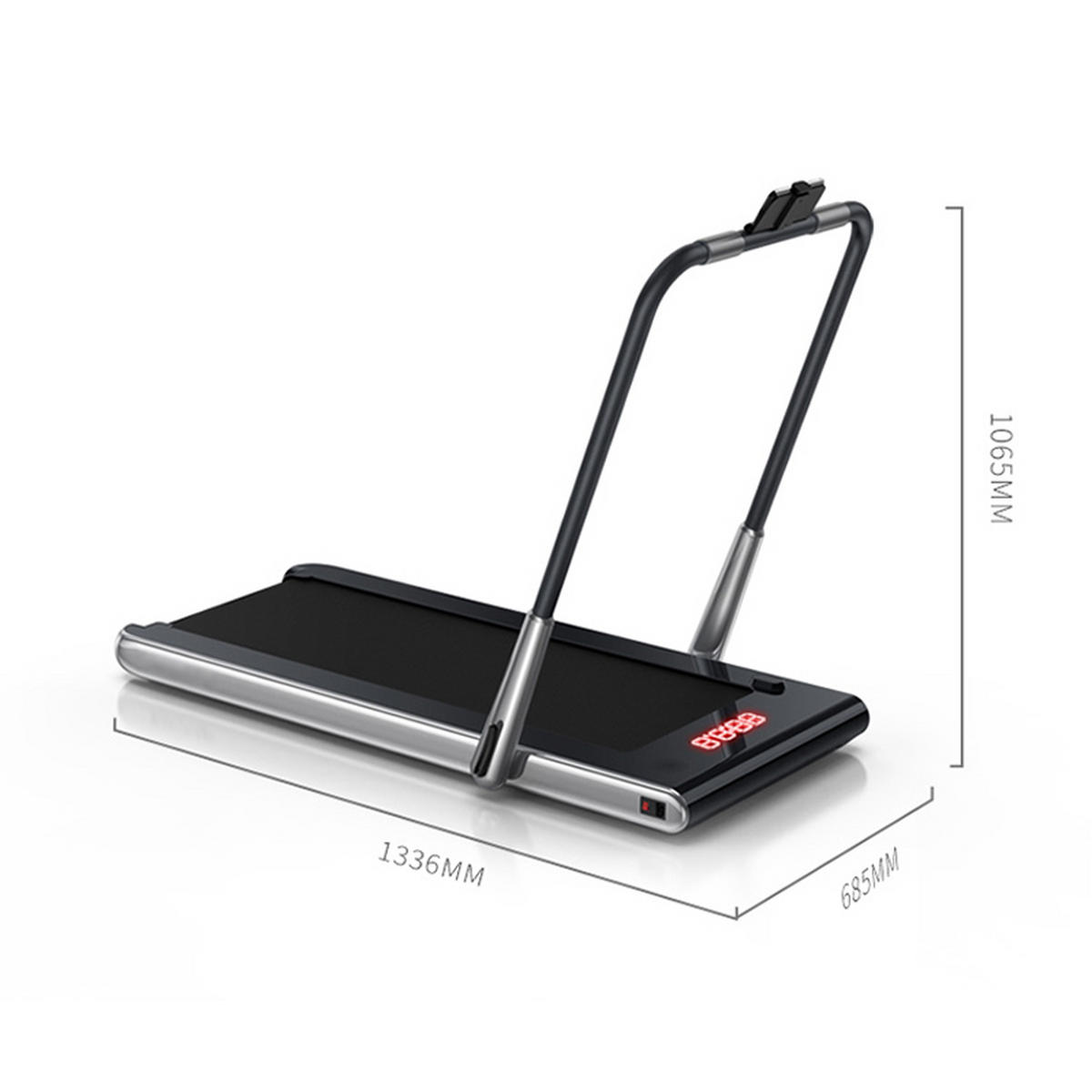LAUFBAND NABO LB 100 SILBER - Silberfarben, KONVENTIONELL, Metall (68,5/106,5/133,6cm)