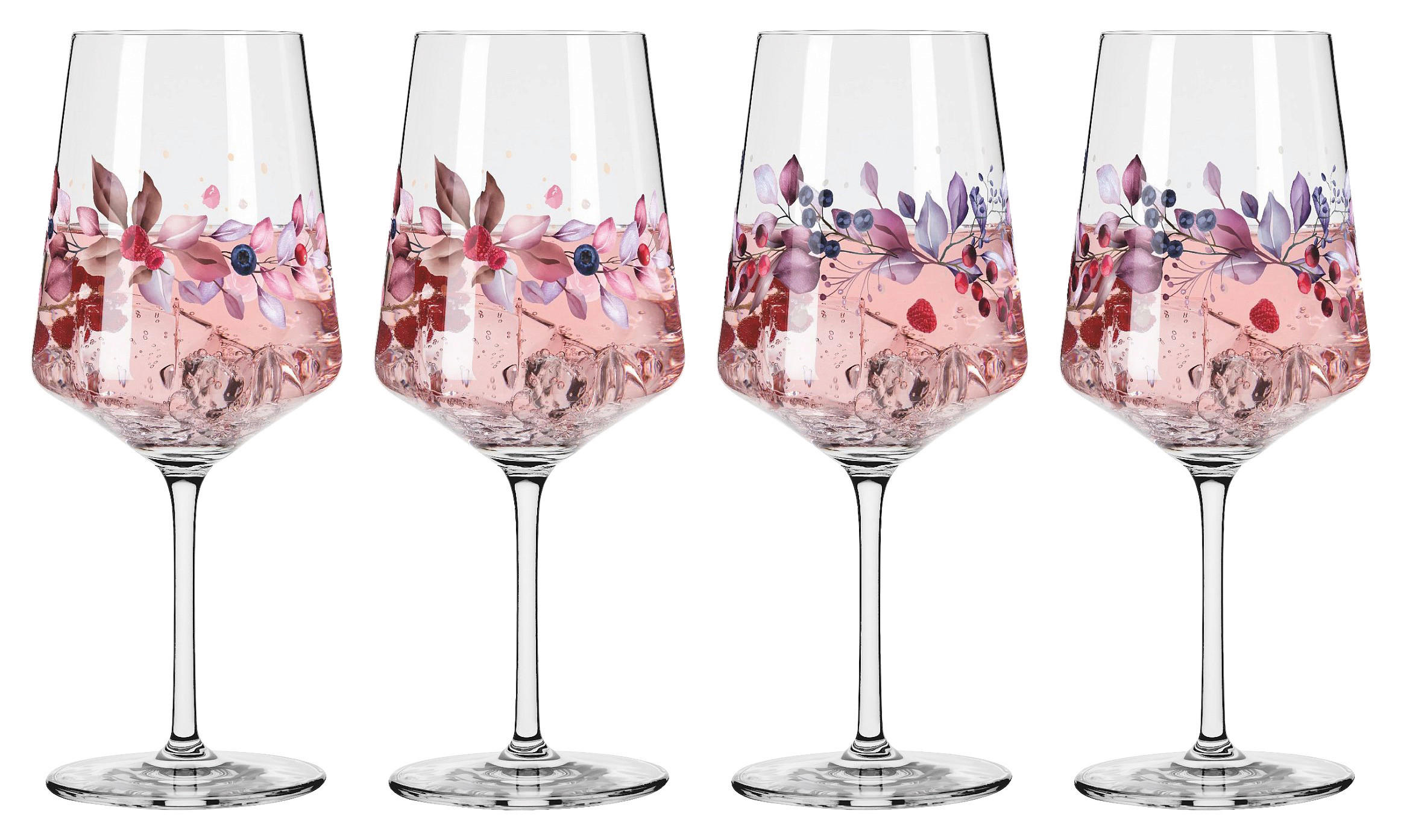 Ritzenhoff Spritzerglas Sommerrausch Rosa, Weiß, Altrosa, Flieder 9.3x22.5x9.3 cm