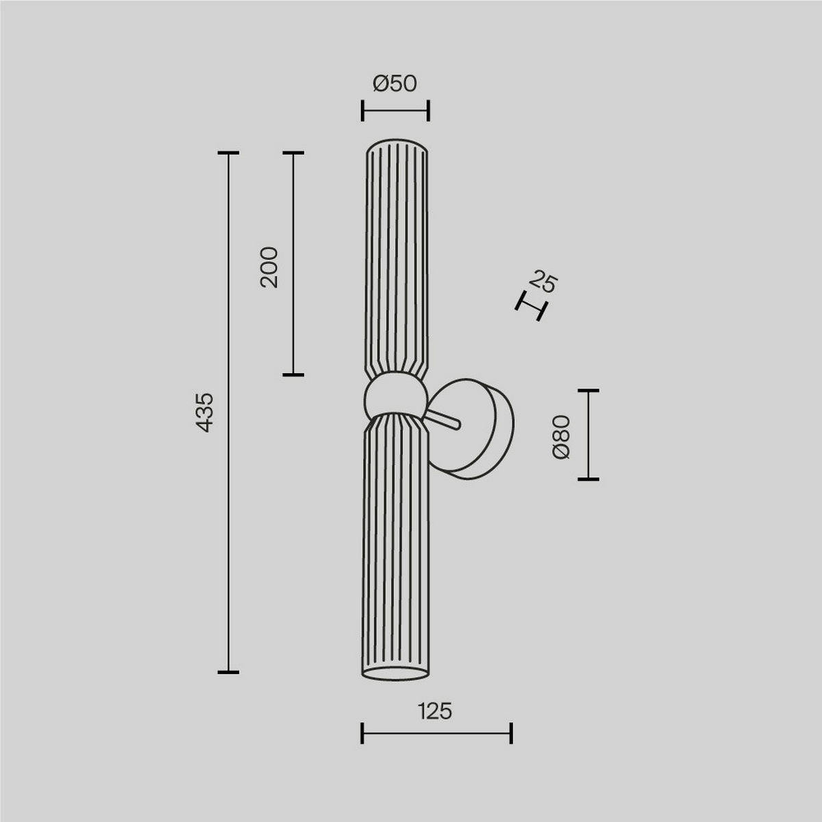WANDLEUCHTE Antic 5/43.5 cm  - Goldfarben, Design, Metall (5/43.5cm) - MAYTONI