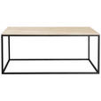 COUCHTISCH in Holz 100/60/42 cm  - Eiche Bianco/Schwarz, Design, Holz/Metall (100/60/42cm) - Johann Jakob