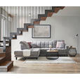 ECKSOFA  in Webstoff Grau  216/302 cm  - Schwarz/Grau, Design, Holz/Textil (216/302cm) - Xora