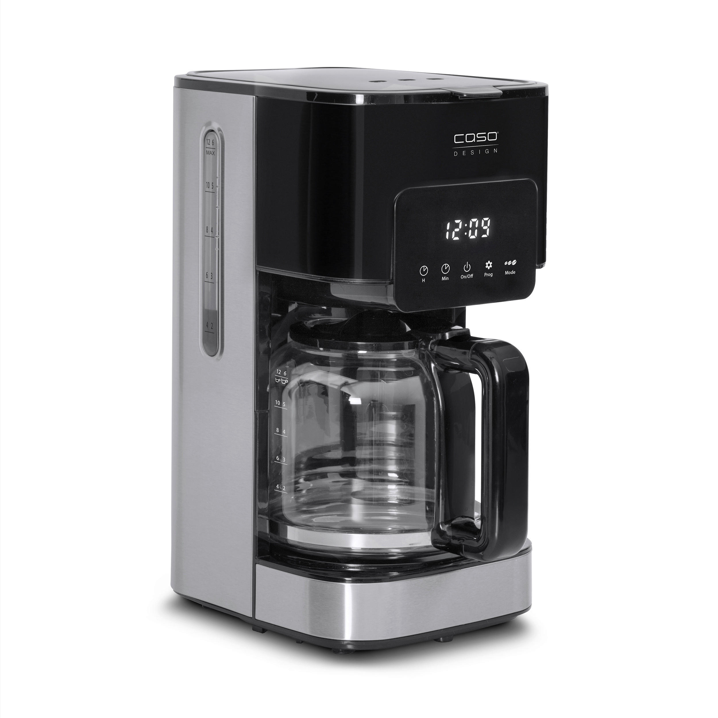 Caso Design Filterkaffeemaschine Taste \u0026 Style Schwarz, Silber 17x32.5x24.5 cm