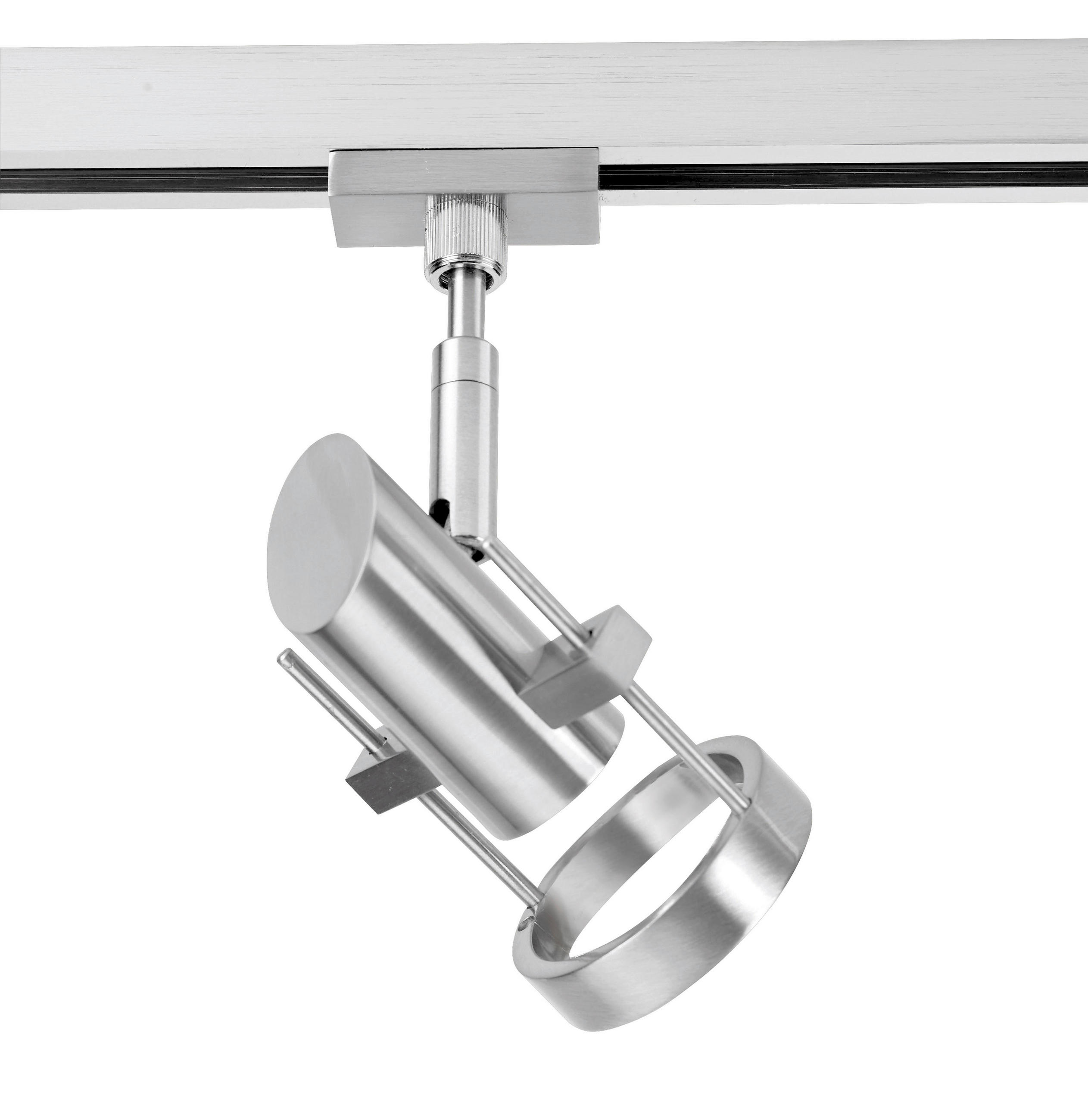 SCHIENENSYSTEM-STRAHLER m6 HV Track 4   - Nickelfarben, Basics, Metall (15cm) - Fischer & Honsel