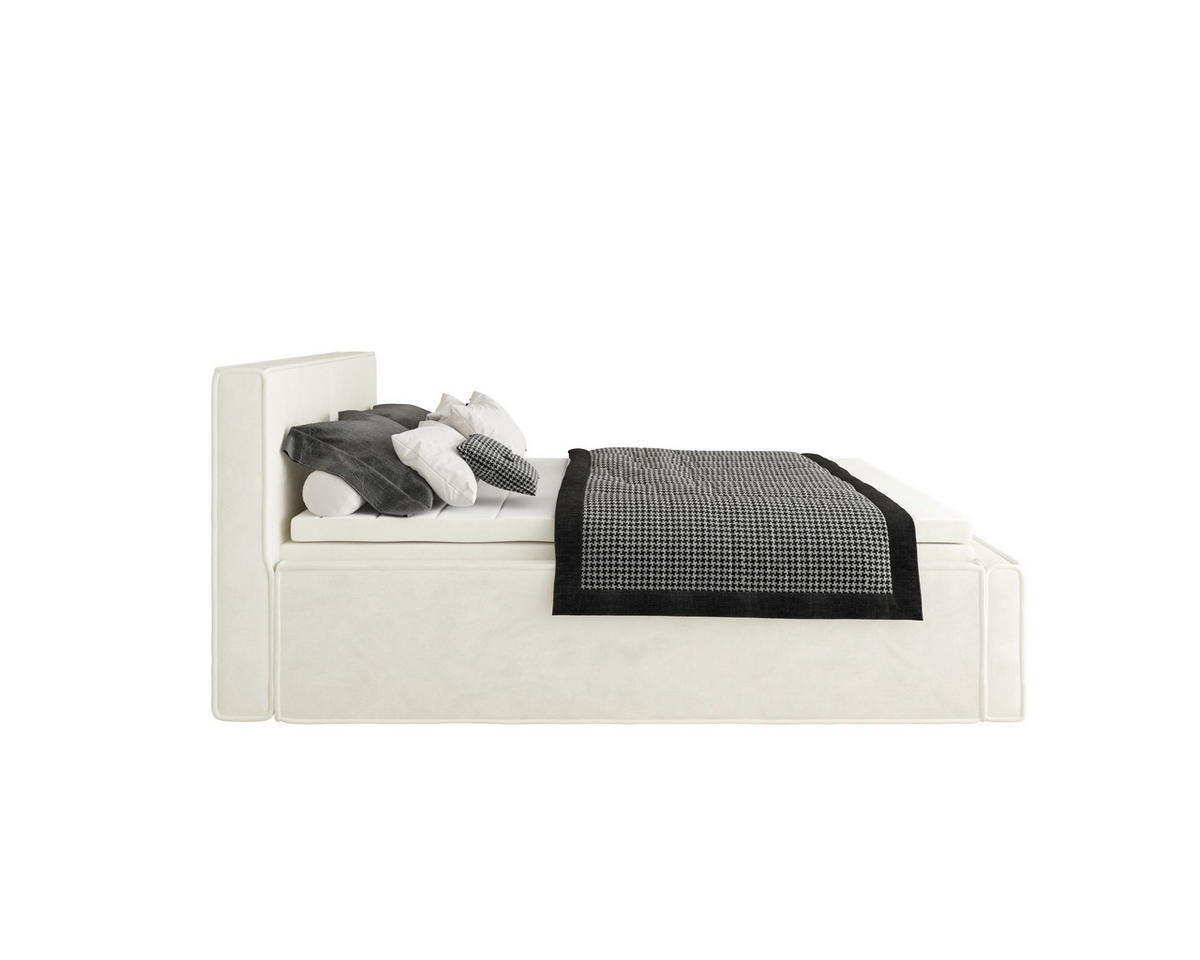 BOXBETT 180/200 cm  in Beige  - Beige, MODERN, Textil (180/200cm) - MID.YOU