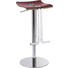 BARHOCKER in Rot, Chromfarben - Chromfarben/Rot, Design, Leder/Metall (36/54-82/34cm) BARHOCKER in Rot, Chromfarben - Chromfarben/Rot, Design, Leder/Metall (36/54-82/34cm)
