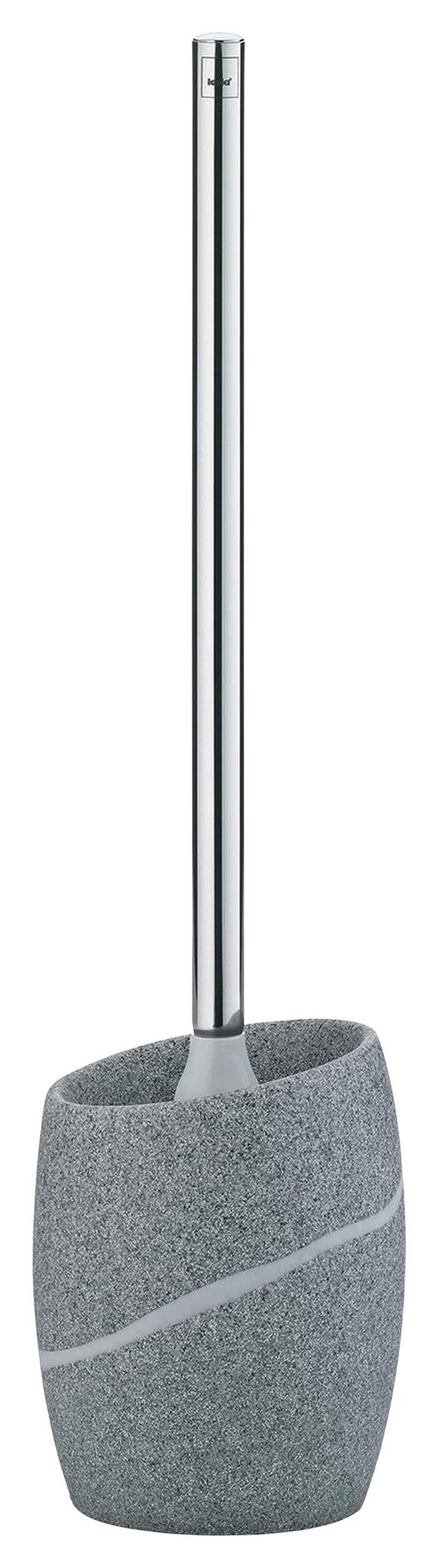 WC-BÜRSTENGARNITUR in Metall  Kunststoff   - Silberfarben/Grau, Basics, Kunststoff/Metall (10,5/37cm) - Kela