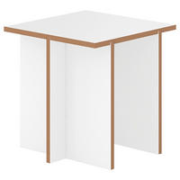 HOCKER Weiß, Buchefarben  - Buchefarben/Weiß, Design (45/45/45cm) - Tojo