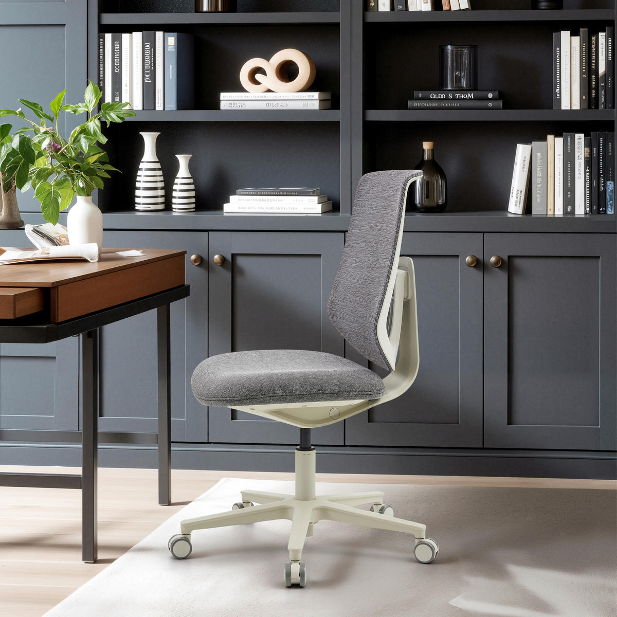 DREHSTUHL  in Flachgewebe Grau  - Grau, MODERN, Kunststoff/Textil (44/99/56cm) - MID.YOU