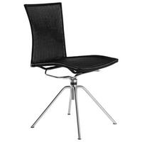 GARTENSTUHL Edelstahlfarben, Schwarz  - Edelstahlfarben/Schwarz, Basics, Kunststoff (52/91/58cm) - Musterring