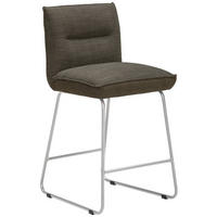 TRESENSTUHL in Metall, Textil Braun, Edelstahlfarben  - Edelstahlfarben/Braun, Design, Textil/Metall (48/92/54cm) - Dieter Knoll