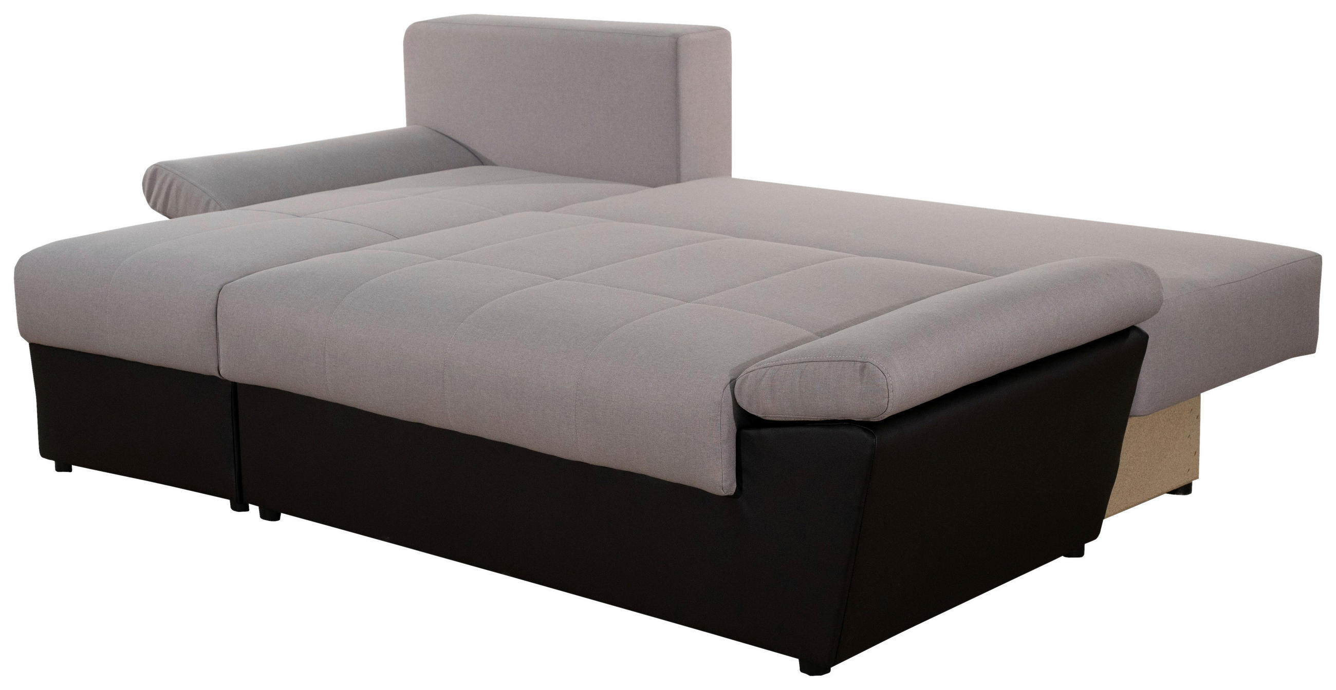 ECKSOFA Taupe, Dunkelbraun Velours  - Taupe/Dunkelbraun, Design, Holz/Kunststoff (145/217cm) - MID.YOU