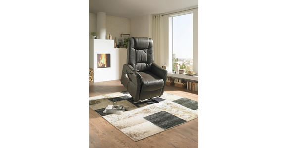 FERNSEHSESSEL in Textil, Leder Dunkelbraun - Dunkelbraun/Schwarz, KONVENTIONELL, Leder/Textil (76/109-94/89-151cm) - Cantus