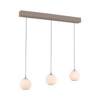 LED-HÄNGELEUCHTE Sandora  - Sandfarben, Design, Glas/Kunststoff (90/15cm) - Paul Neuhaus