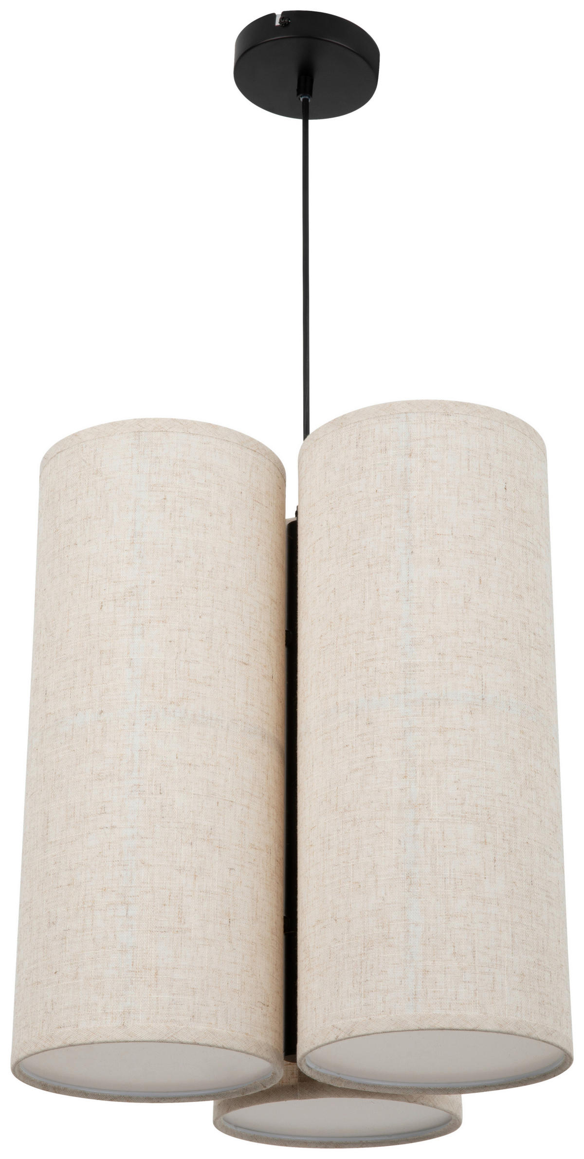 HÄNGELEUCHTE 37/120 cm   - Beige, Design, Kunststoff/Textil (37/120cm) - Collet's Monde