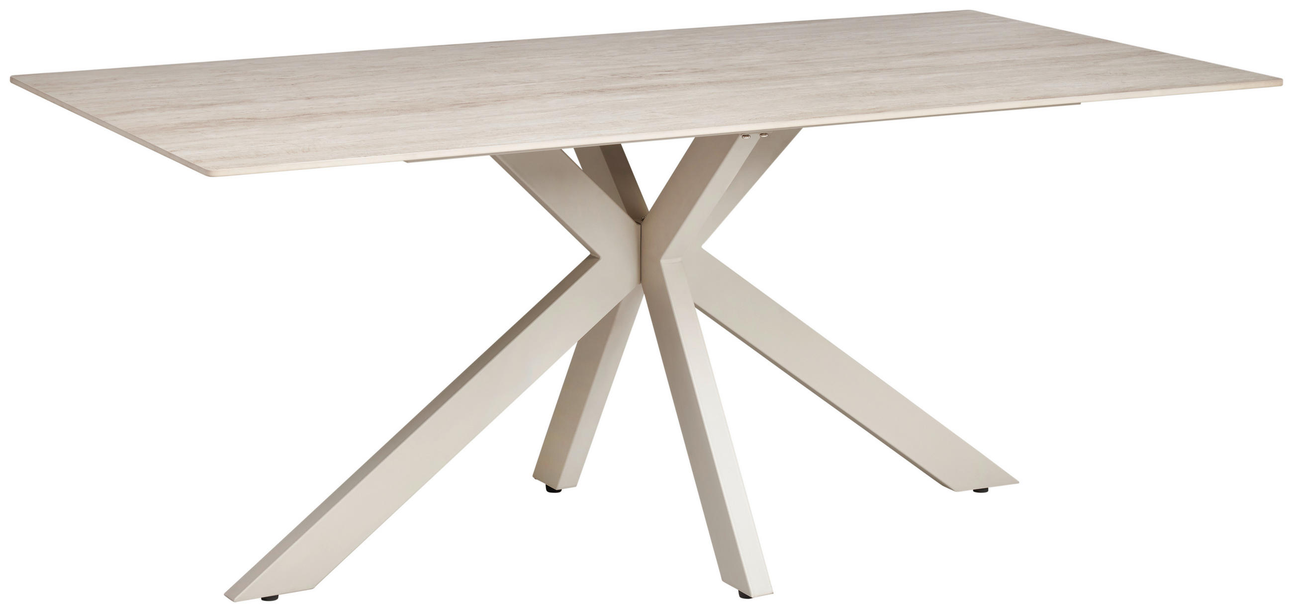 STOL ZA BLAGOVAONICU  bež  metal, keramika      - bež, Konvencionalno, metal/keramika (180/90/76cm) - MID.YOU