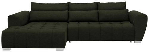 HÖRNSOFFA i vävt tyg mörkgrön  - silver/mörkgrön, Modern, textil/plast (218/304cm) - Livetastic