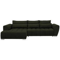 HÖRNSOFFA i vävt tyg mörkgrön  - silver/mörkgrön, Modern, textil/plast (218/304cm) - Livetastic