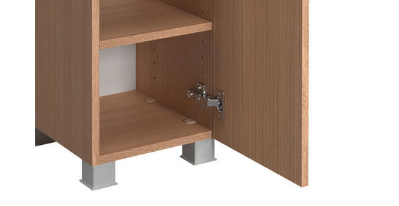 MIDISCHRANK 30/131/35 cm  - Sandfarben/Eichefarben, KONVENTIONELL, Holzwerkstoff/Kunststoff (30/131/35cm) - Xora