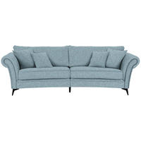 MEGASOFA Flachgewebe Graublau  - Graublau/Schwarz, Romantik / Landhaus, Textil/Metall (273/79/125cm) - Landscape