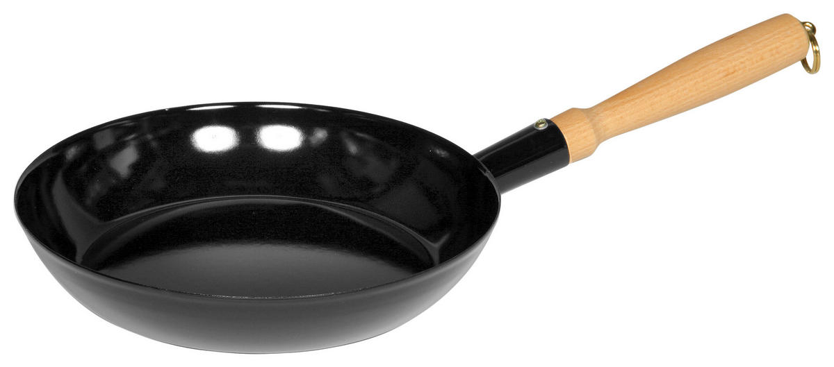 PFANNE  - Schwarz, Basics, Holz/Metall (24/4,2cm) - Riess