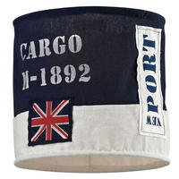 SENČNIK ZA SVETILKO        28/26 cm      - modra/bela, Trend, tekstil (28/26cm)