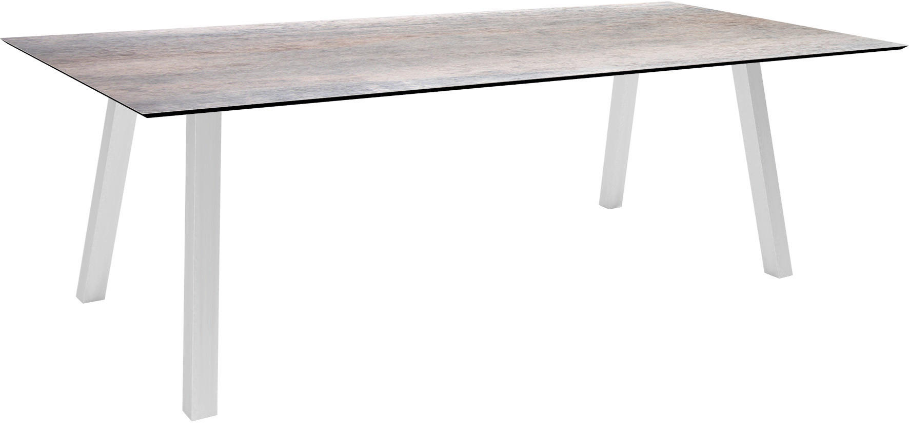 GARTENTISCH Kunststoff Grau rechteckig  - Silberfarben/Grau, MODERN, Kunststoff/Metall (220/100/75cm) - Stern