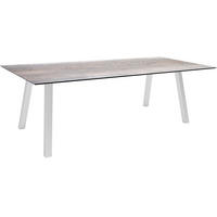 GARTENTISCH Kunststoff Grau rechteckig  - Silberfarben/Grau, MODERN, Kunststoff/Metall (220/100/75cm) - Stern