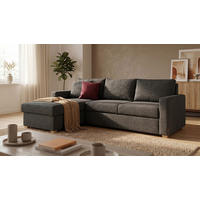 SJEDEĆA GARNITURA drvo, tekstil  antracit   - boje hrasta/antracit, Design, drvo/tekstil (230/155cm)