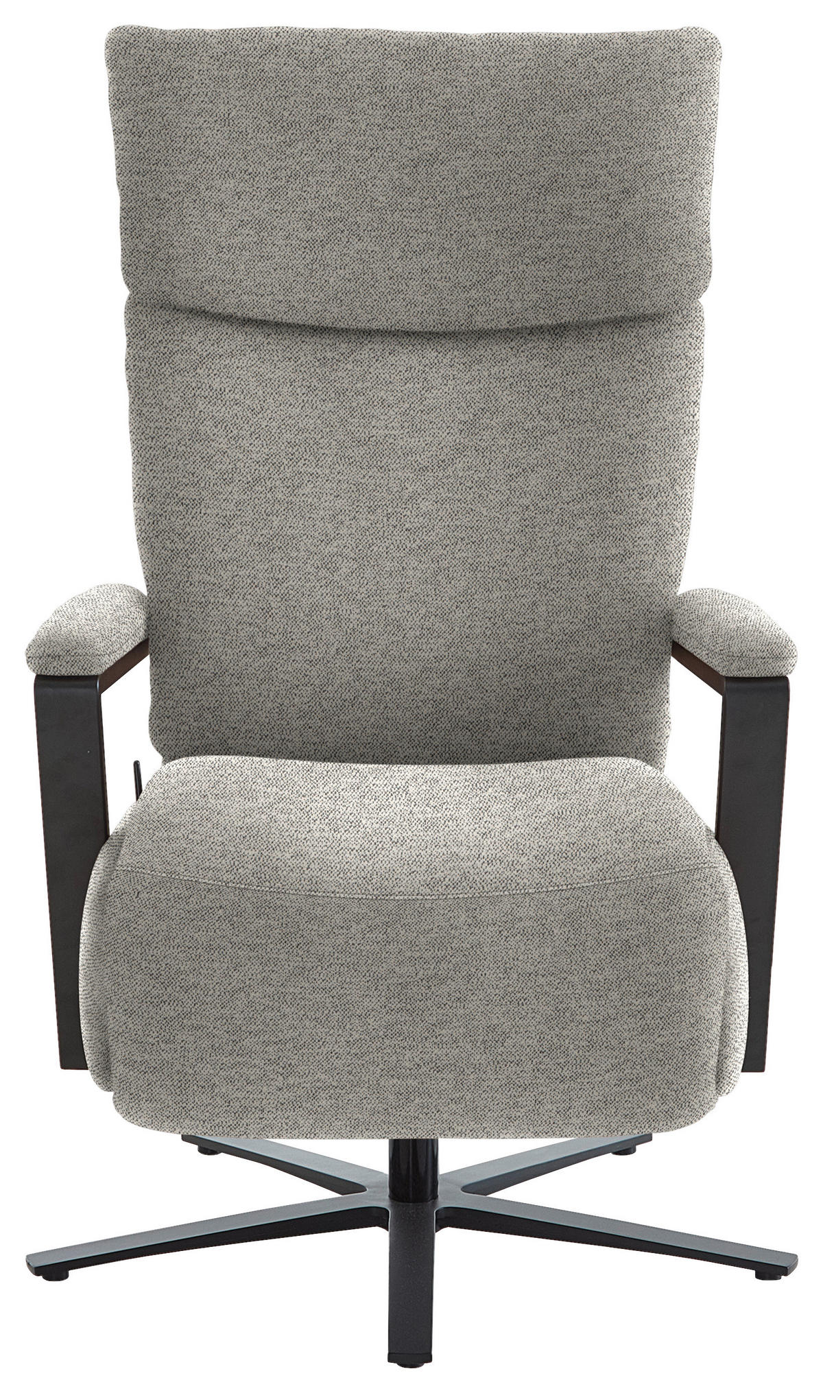 RELAXSESSEL in Textil Hellgrau  - Hellgrau/Schwarz, Design, Textil/Metall (68/117/85cm) - Cantus