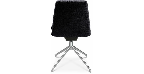 STUHL in Aluminium Bouclé Metall, Textil - Lavagrau/Creme, Design, Textil/Metall (46/81,5-84,5/55cm) - Johann Jakob