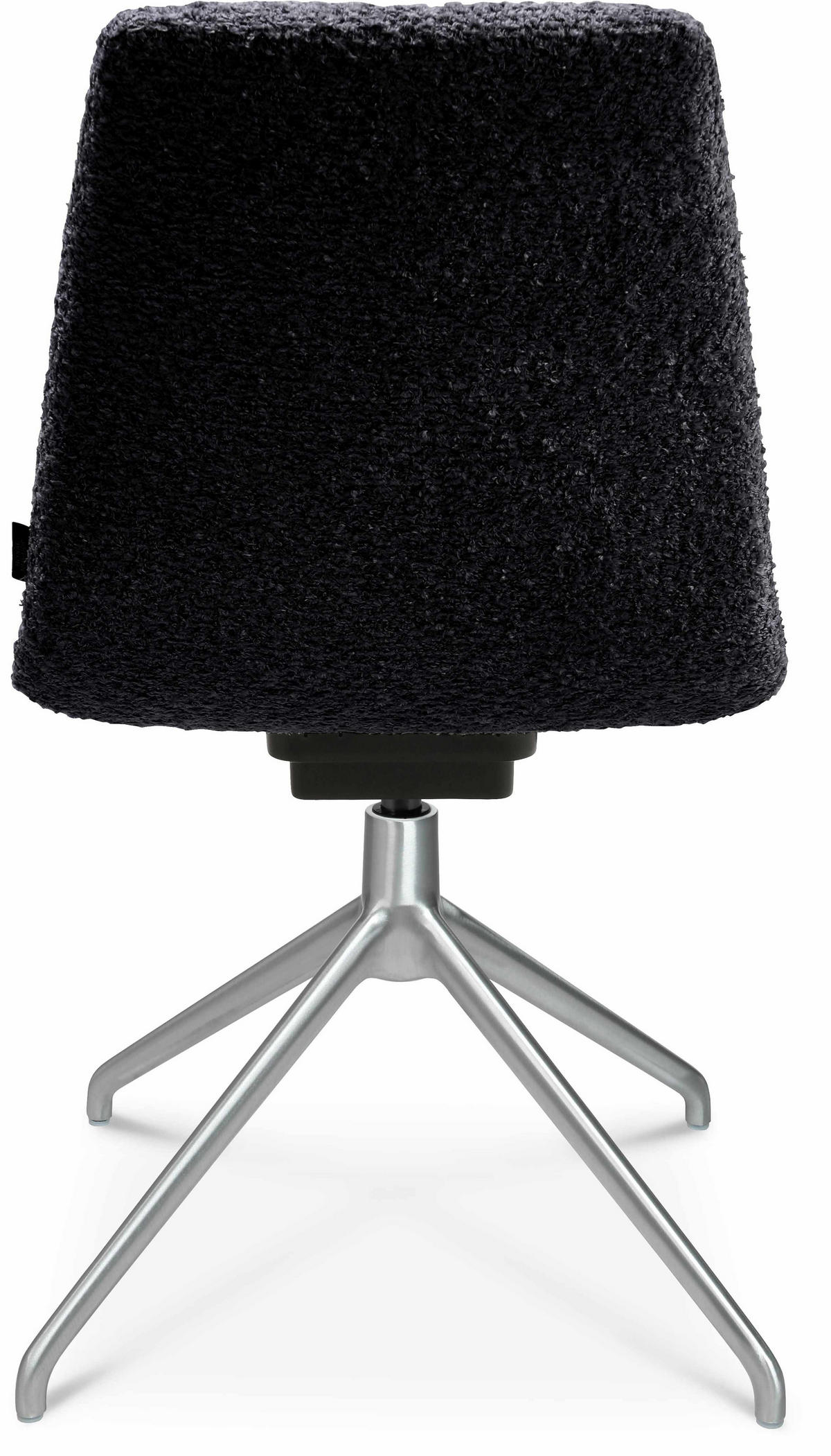 STUHL  in Aluminium Bouclé  - Lavagrau/Creme, Design, Textil/Metall (46/81,5-84,5/55cm) - Johann Jakob