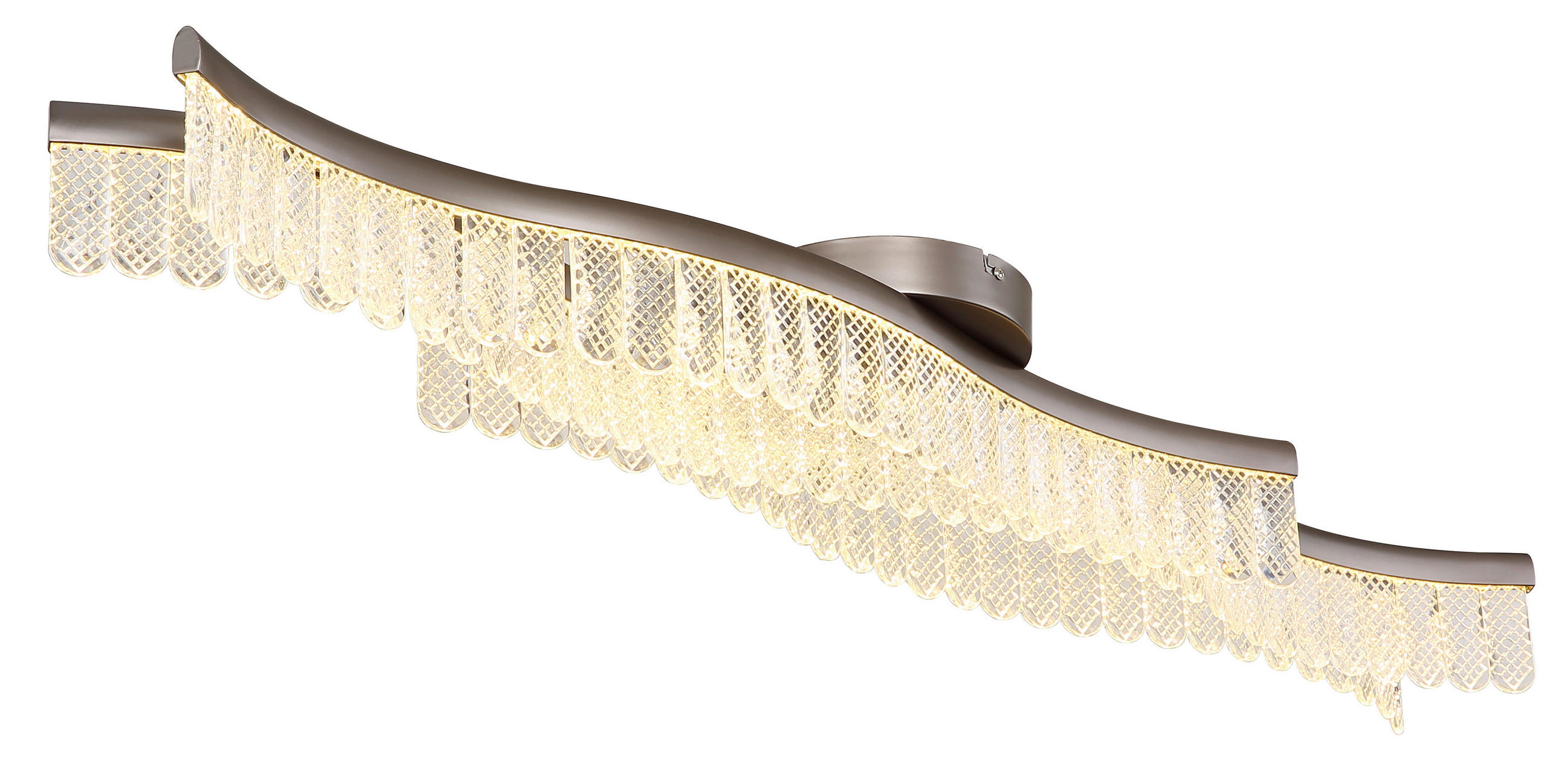 LED MENNYEZETI LÁMPA - grafitszürke/átlátszó, Design, műanyag/fém (108/18/13cm) - Globo