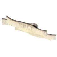 LED MENNYEZETI LÁMPA - grafitszürke/átlátszó, Design, műanyag/fém (108/18/13cm) - Globo