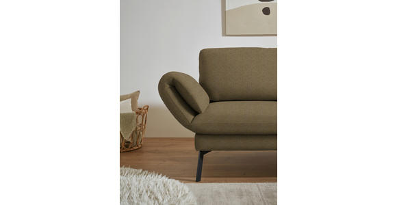 ECKSOFA  in Flachgewebe Khaki  255-365/175-224 cm  - Khaki/Schwarz, Design, Textil/Metall (255-365/175-224cm) - Dieter Knoll