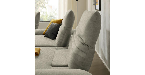 ECKSOFA  in Teddystoff Graubraun  280/170-195 cm  - Graubraun/Schwarz, Design, Textil/Metall (280/170-195cm) - Dieter Knoll