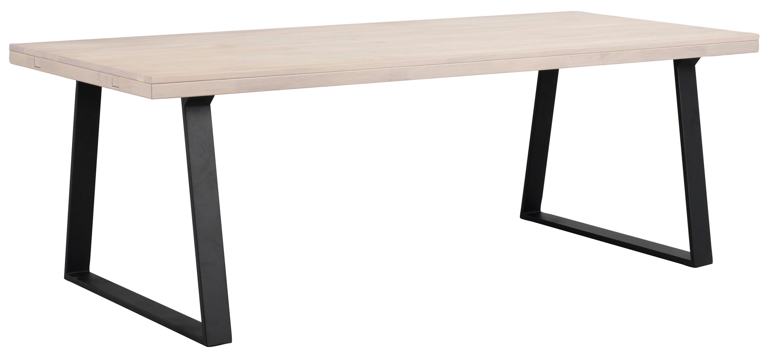 MATBORD i trä, metall 220/95/75 cm   - vit/svart, Klassisk, metall/trä (220/95/75cm) - Rowico