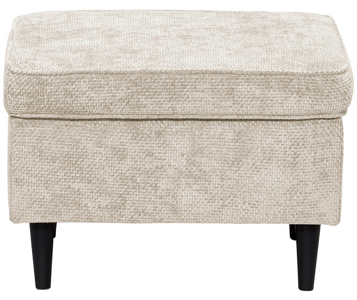 HOCKER in Textil Beige  - Beige/Schwarz, KONVENTIONELL, Holz/Textil (63/43/42cm) - MID.YOU