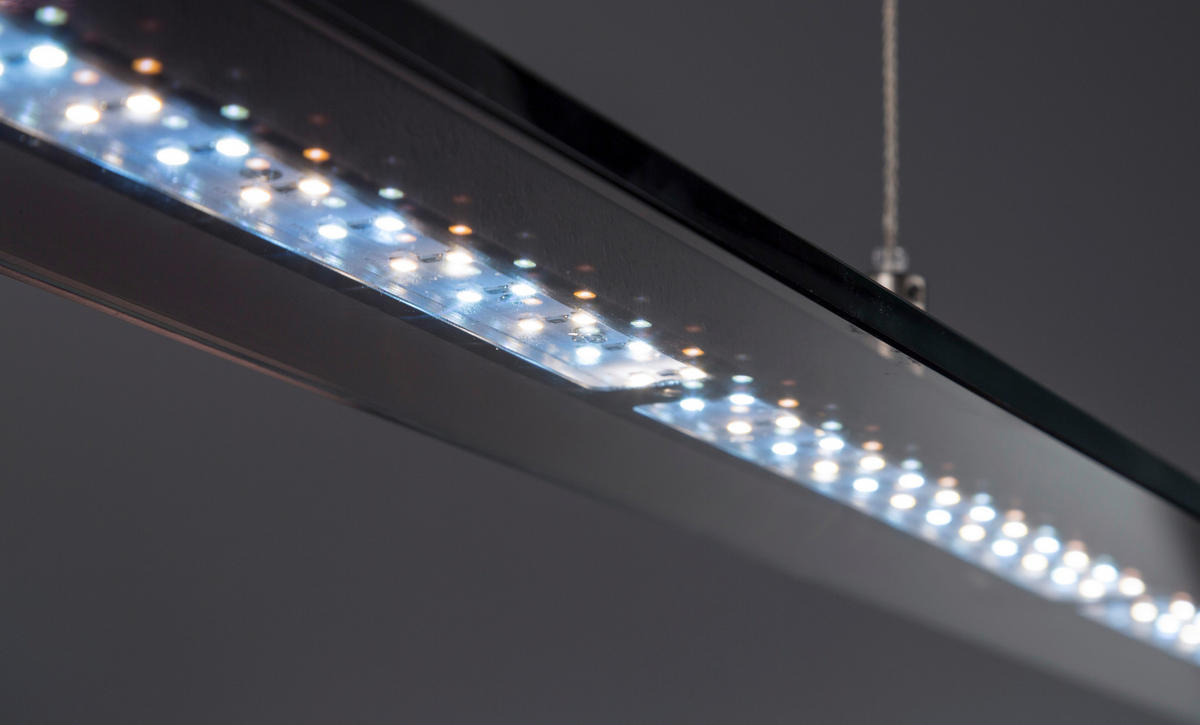 LED-HÄNGELEUCHTE 88/9/80-150 cm  - Chromfarben/Schwarz, Trend, Glas/Metall (88/9/80-150cm)