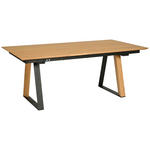ESSTISCH in Holz, Metall, Holzwerkstoff 190-250/100/76 cm  - Eichefarben/Schwarz, Design, Holz/Holzwerkstoff (190-250/100/76cm) - Dieter Knoll
