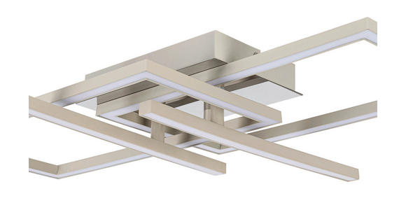 LED-DECKENLEUCHTE 50/43/7,6 cm   - Sandfarben/Chromfarben, Basics, Kunststoff/Metall (50/43/7,6cm) - Novel